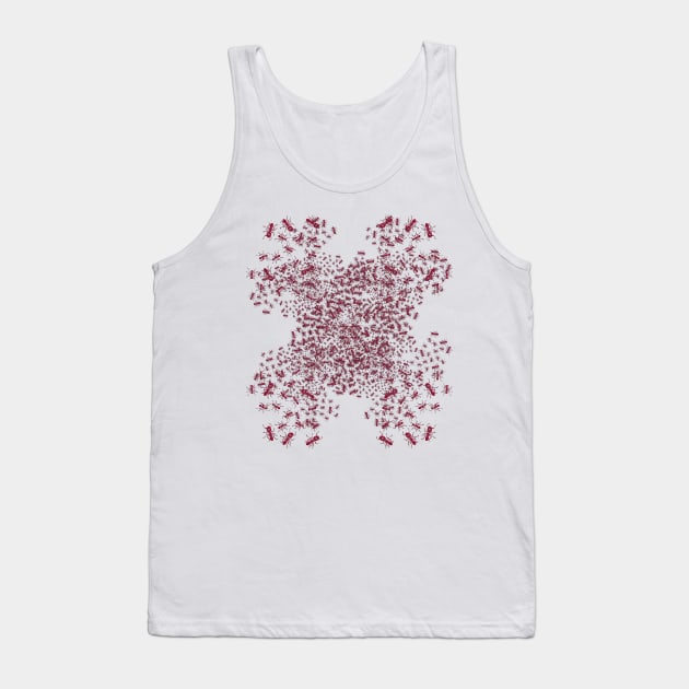 Fire Ant Colony Pattern White Tank Top by Diego-t